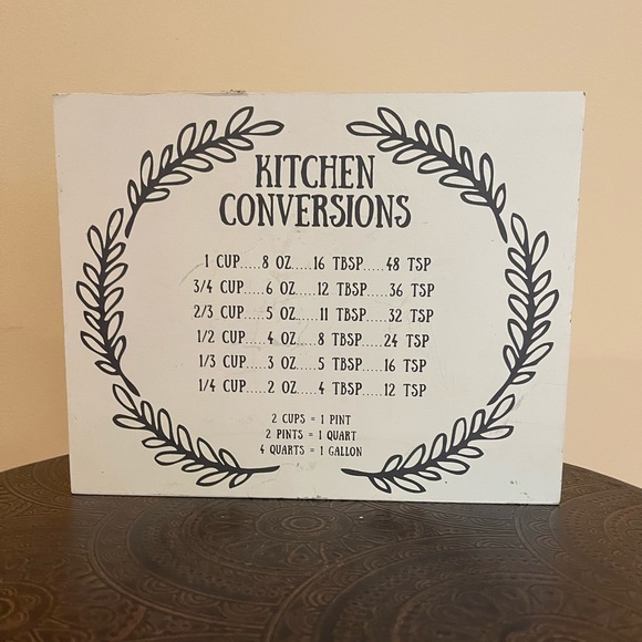 Kitchen Conversion Chart - Picture 1 of 1